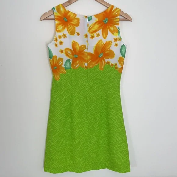 VINTAGE | Floral print sleeveless shift dress - Picture 6 of 7